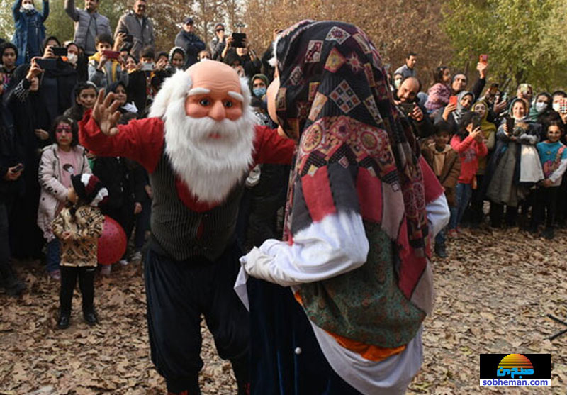 (عکس) رقص پاییزی عمو نوروز و ننه سرما!