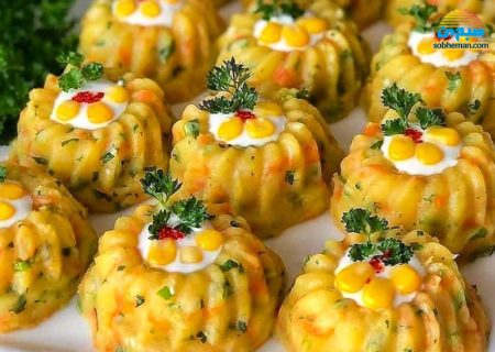 طرز تهیه سالاد قالبی سیب زمینی