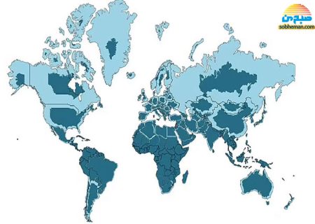 (عکس) آیا ابعاد واقعی کشورهای جهان در نقشه، تحریف شده‌اند؟