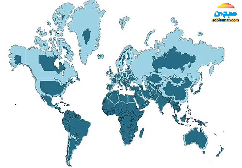 (عکس) آیا ابعاد واقعی کشورهای جهان در نقشه، تحریف شده‌اند؟