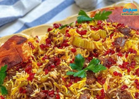 طرز تهیه کرفس پلو زعفرانی خوش طعم و سالم