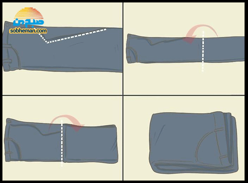 تا کردن لباس