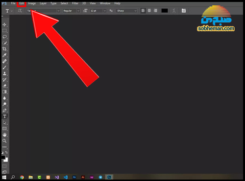 روش فارسی نوشتن متن و اعداد در فتوشاپ